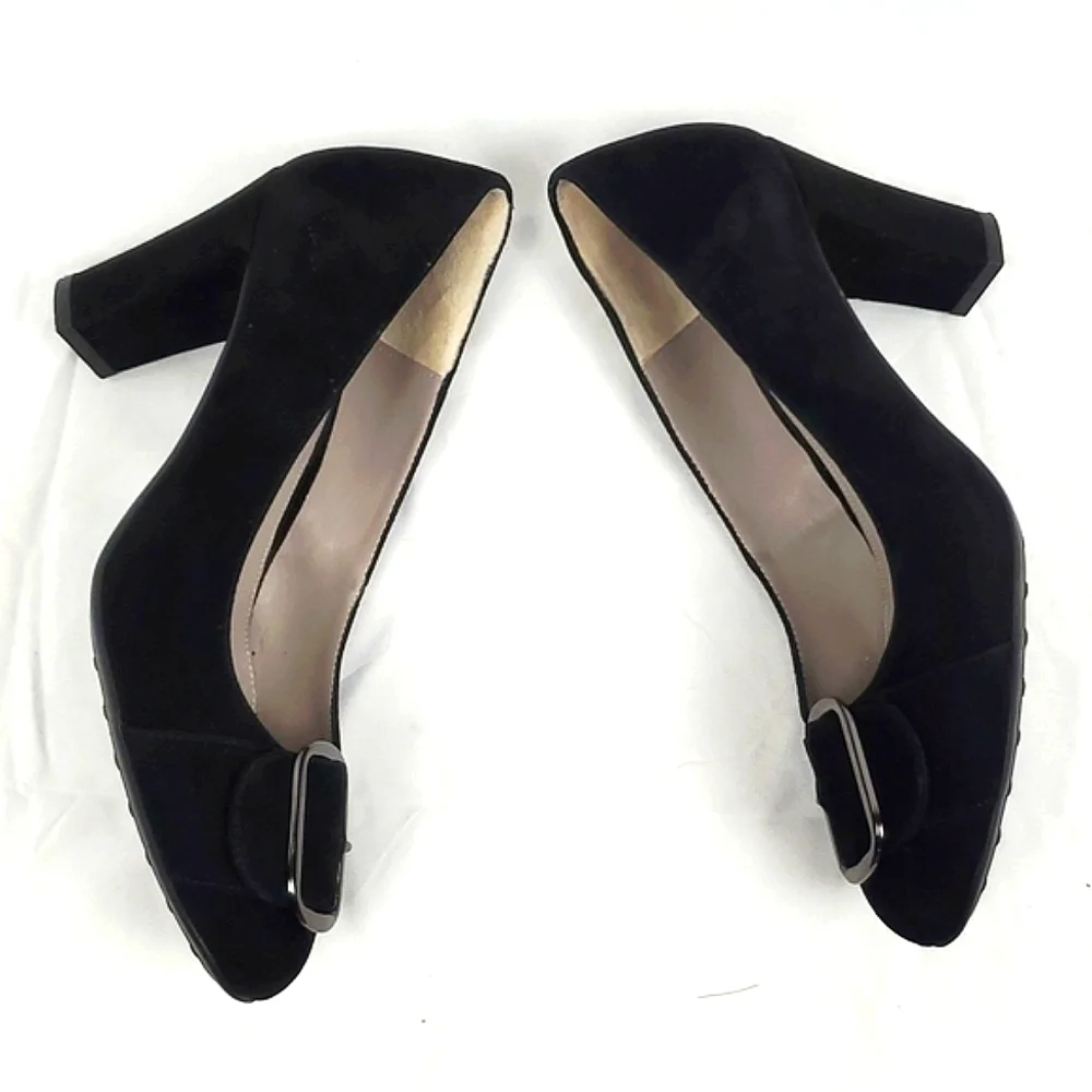 Aquatalia Black Suede Heels‎